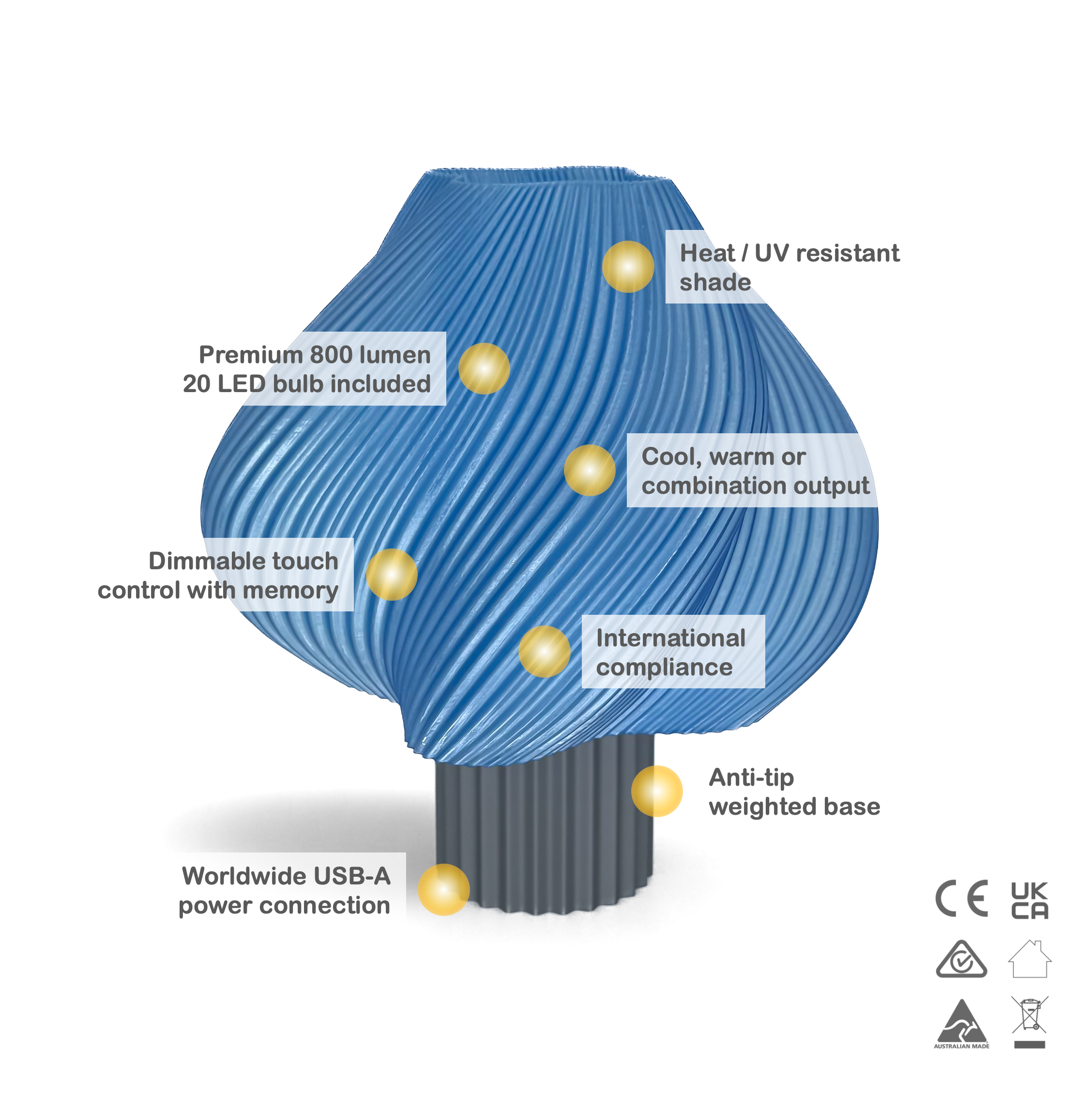 Blue translucent shade | 10 base colours