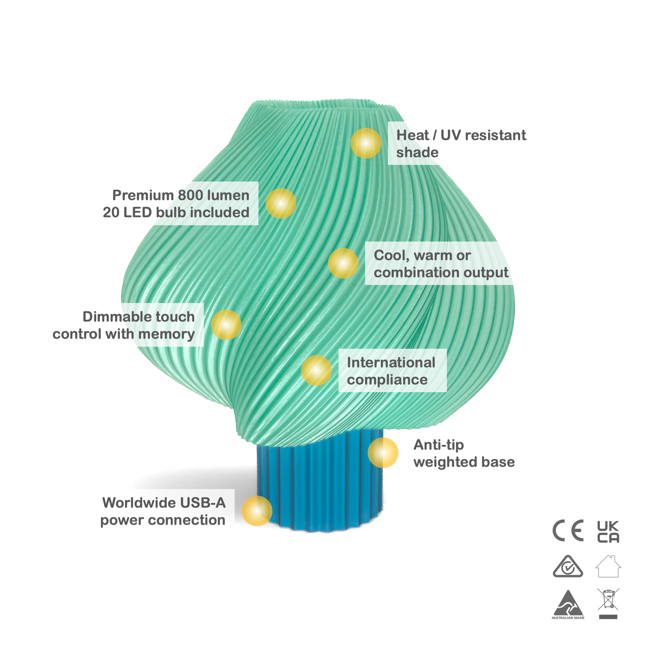 Teal translucent shade | 10 base colours