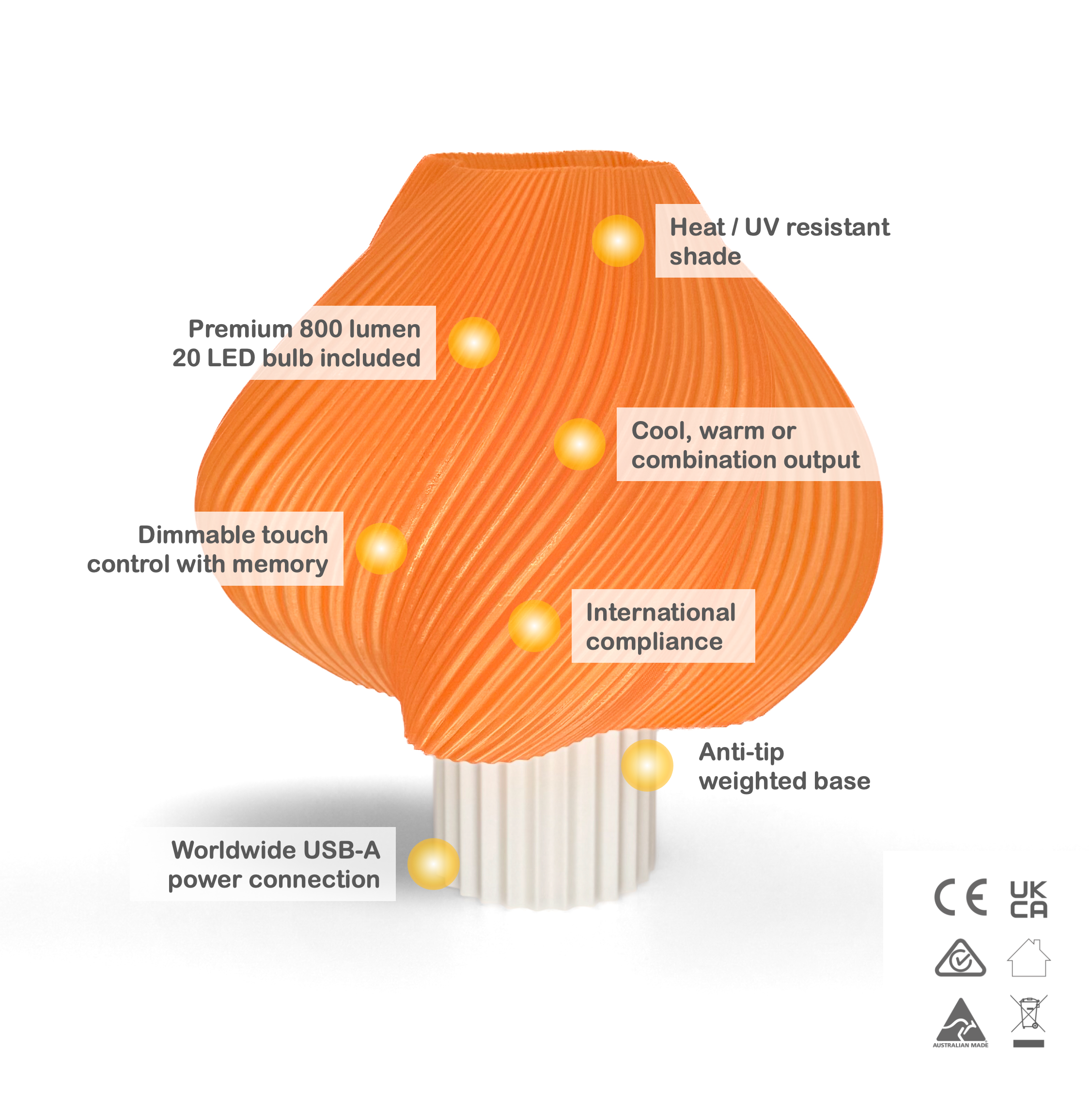 Mandarin orange ranslucent shade | 12 base colours